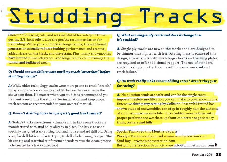 Studding Tracks