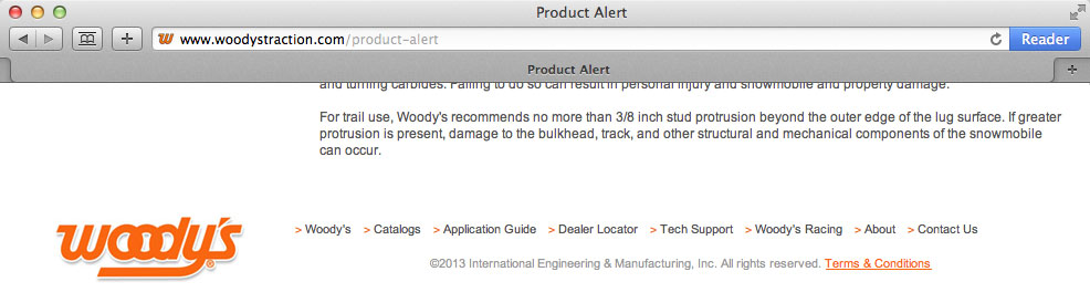 product alert